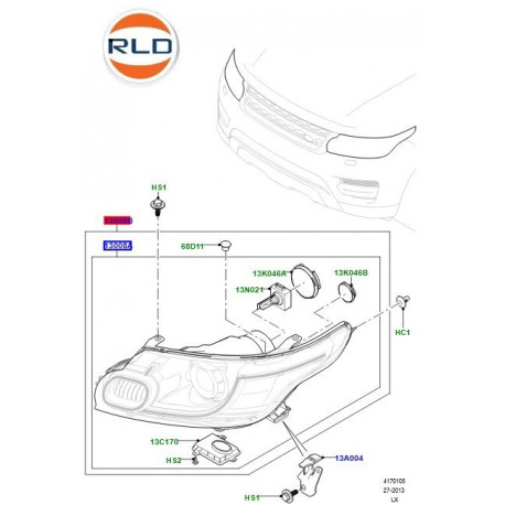 Land rover phare et indicateur Range Sport (LR090485)