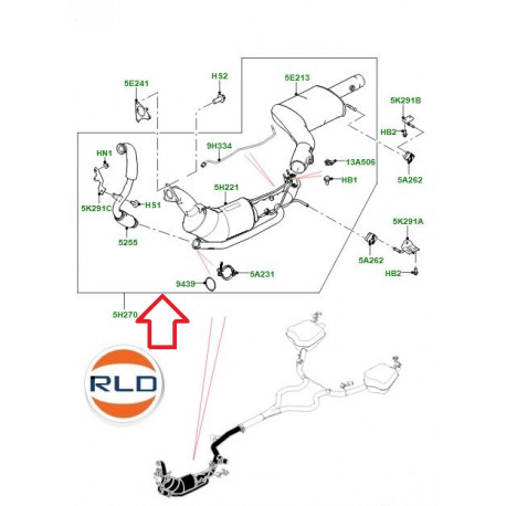 Land rover filtre a particules diesel (LR095075)