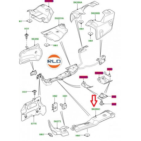 Land rover bouclier thermique echappement gauche (LR076832)