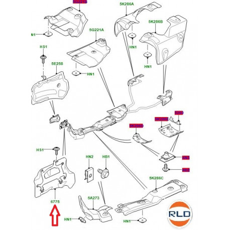 Land rover ecran thermique Discovery 3, Range Sport (WEB500421)