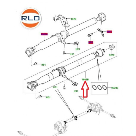 Land rover Arbre de transmission arriere (LR072500)