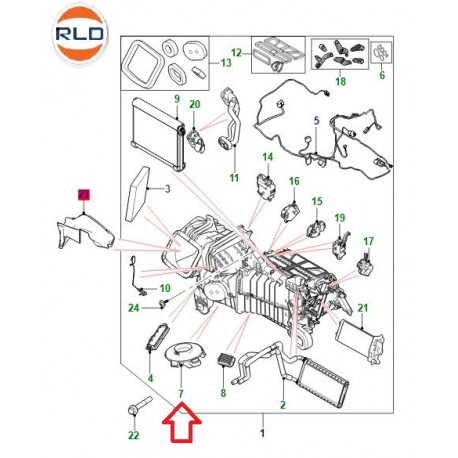 Jaguar moteur de souffleurie XF X250 et XJ X351 (C2Z6519)