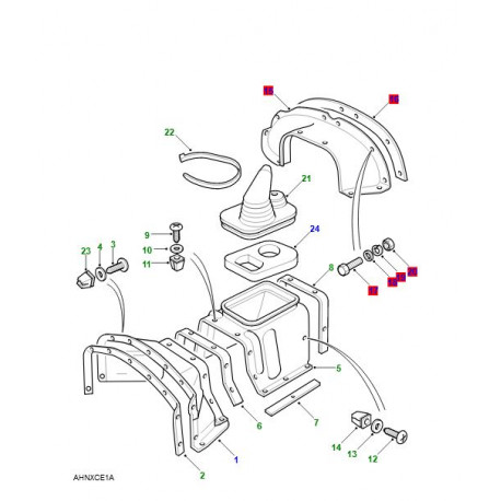 Land rover cache poussiere levier changement de vitesse (BTR1698)