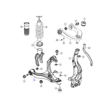 Allmakes 4x4 bras inferieur  gauche sans rotule (05181833AA)