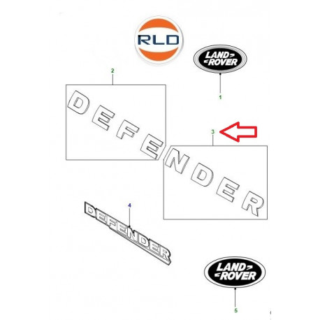 Land rover Monogramme NDER brunel (LR058430)