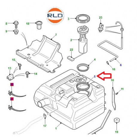 Land rover raccord Defender 90, 110, 130,  Discovery 2, Freelander 1, Range L322 (ESR3807)