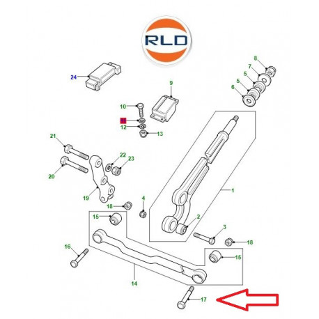 Land rover Vis M14 X 80 mm Defender Discovery 1, Range Classic (BH114167)