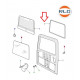 joint vitre porte arriere Defender 90, 110