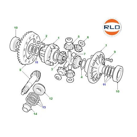 Land rover boitier differentiel Defender 110,  130 (AEU1489)