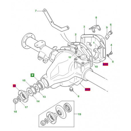 Land rover roulement a rouleaux coniques Defender 110,  130 (607181)