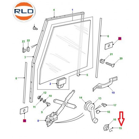 Land rover agrafe Defender 90, 110, 130 (BNP4556L)