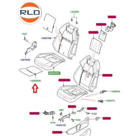 Land rover Resistance de chauffage assise avant (LR069168)