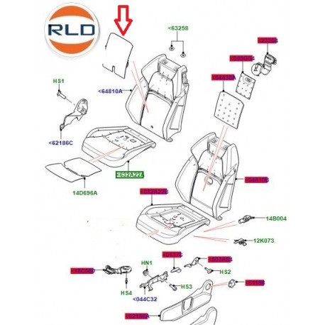 Land rover Resistance de chauffage dossier avant (LR069604)