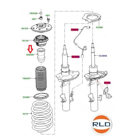 Land rover Tampon amortisseur avant (LR121033LR)