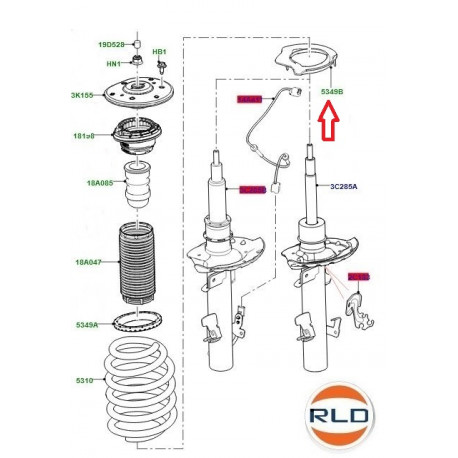 Land rover semelle antibruit Evoque (LR028618)