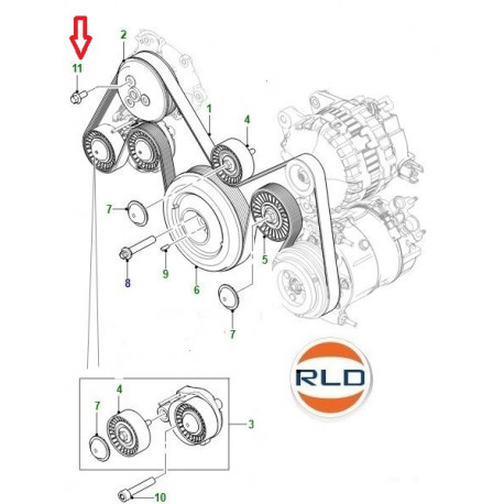 Jaguar vis M8 x 18mm (AJ812961)