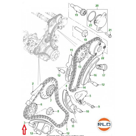 Jaguar guide chaine (JDE40403JAG)