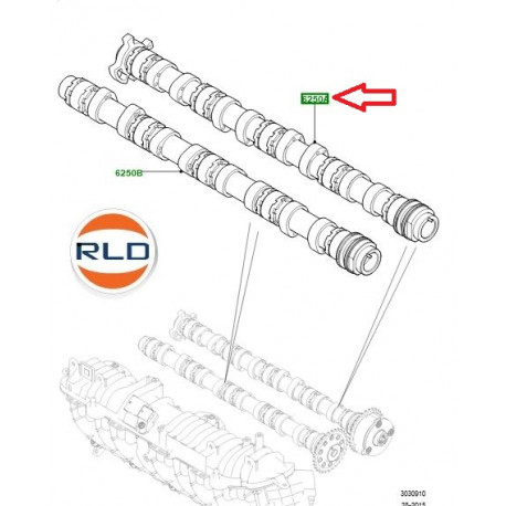 Land rover arbre a cames echappement (LR093651)