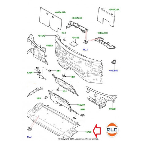 Land rover GARNITURE D INSONORISATION CAPOT (LR116633LR)