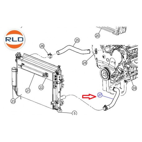 Mopar durite refroidissement inferieur radiateur (4596835AB)