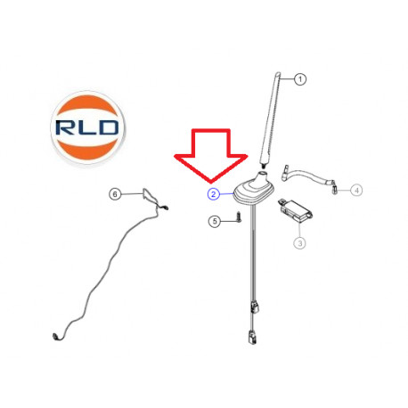 Mopar support antenne (68372617AA)