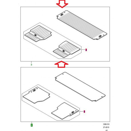 Land rover Tapis Caoutchouc (LR069114)