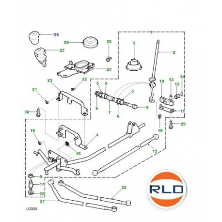 Land rover Pommeau de vitesse  Freelander 1 (UML100000LNF)