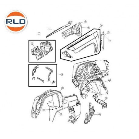 Mopar aile avant droite (05160036AC)