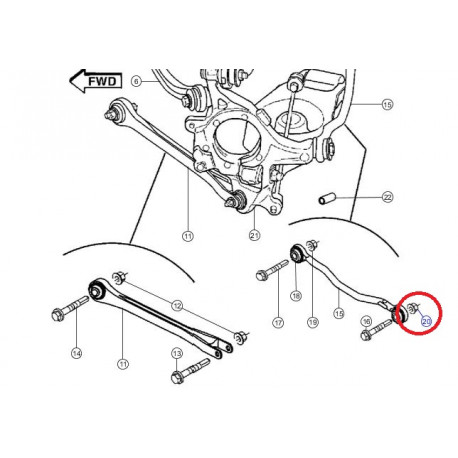 Mopar ecrou (06512602AA)