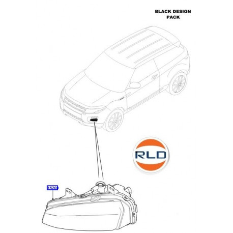 Land rover Antibrouillard avant droit  Range Evoque (LR136874LR)