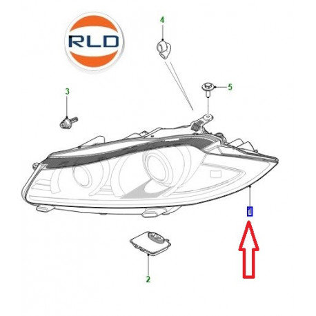 Jaguar phare droit XF X250 (C2Z31444)