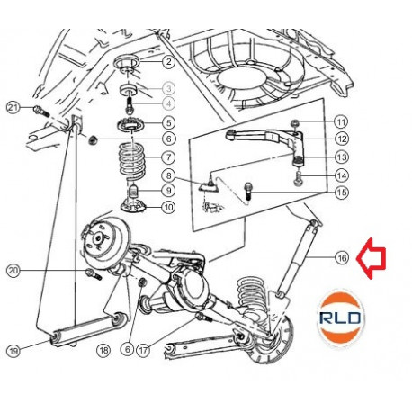 Mopar Amortisseur arriere (52088736AJ)