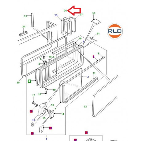 Land rover bande de calage Defender (CGE500660)