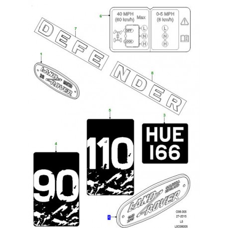 Land rover monogramme (LR069120)