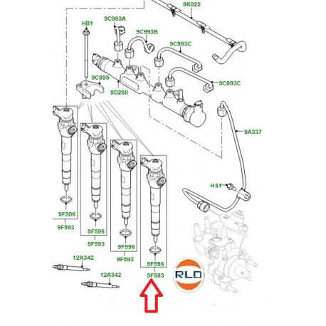 Land rover Injecteur (LR125327LR)