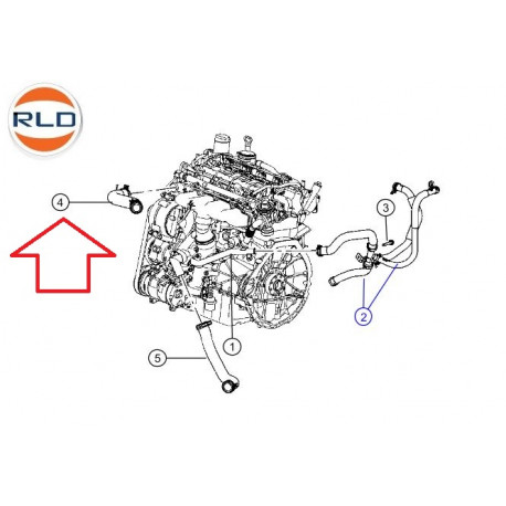 Mopar durite superieure radiateur eau PT Cruiser (5278968)