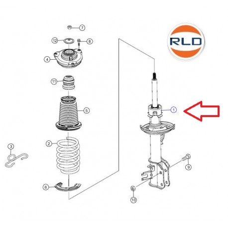 Mopar Amortisseur avant gauche Renegade BU (52036184)