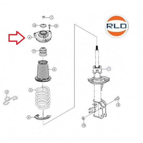Mopar Palier amortisseur avant Renegade (68472840AAPC)