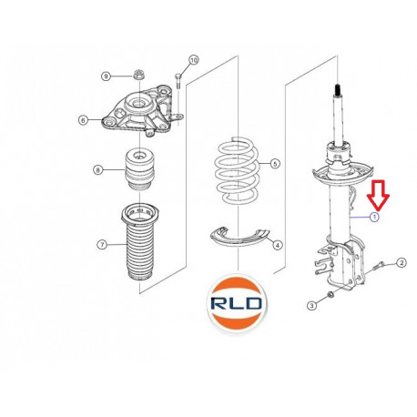 Mopar amortisseur arriere droite Renegade BU (68304340AA)