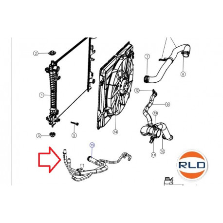 Mopar Durite de refroidissement (68147604AA)