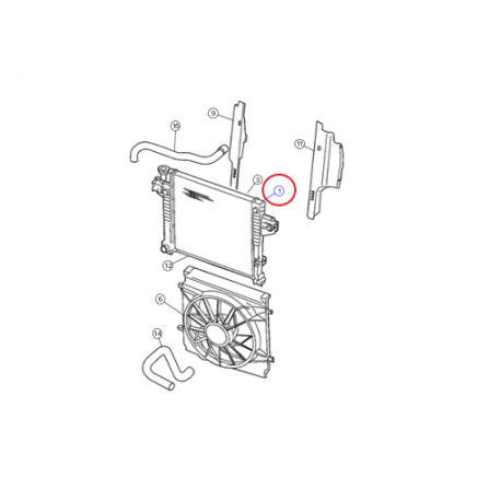 Allmakes 4x4 radiateur refroidissement (52079747AB)