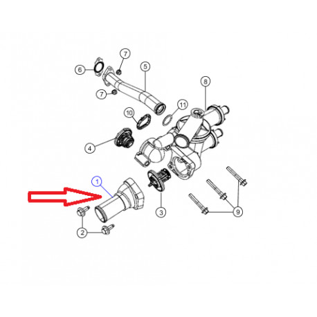 Mopar boitier de thermostat primaire (04884571AB)