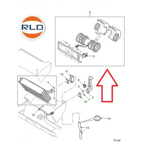 Land rover ventilateur Defender (JNB100080)