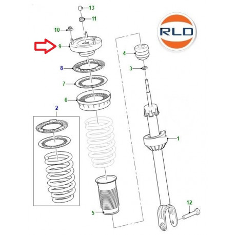 Jaguar montage de ressort / amortisseur supérieur avant F-Pace (T4N7363)