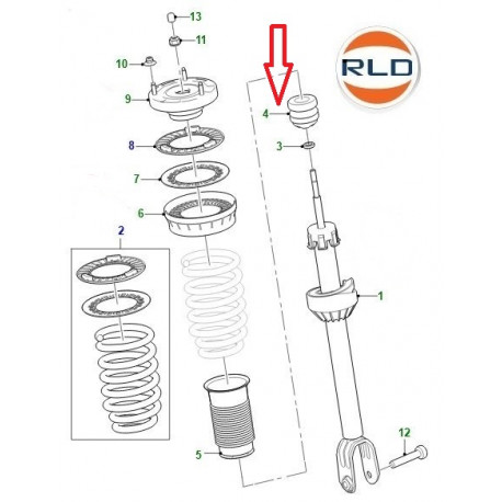 Jaguar butoir suspension avant XE (T4N12627)