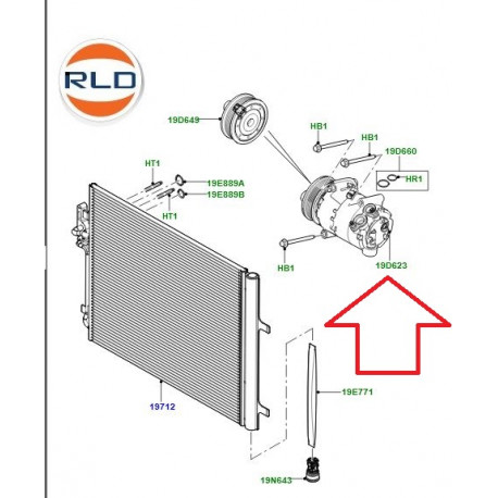 Land rover compresseur climatisation Discovery Sport,  Evoque (LR083481)