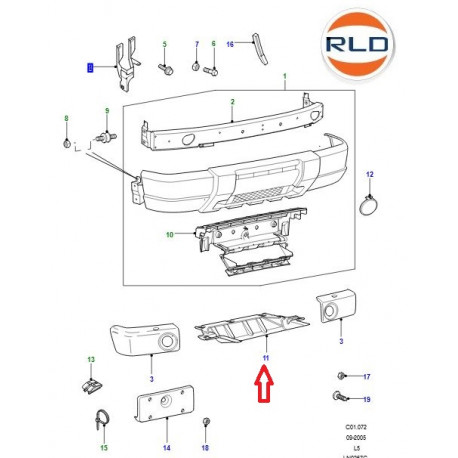 Land rover conduit d'air Discovery 2 (DHN100130)