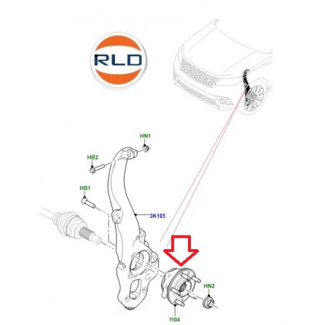 Land rover MOYEU DE ROUE (LR137488LR)