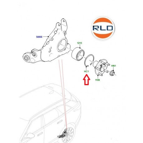 Land rover circlip Range L405,  Sport (LR038382)