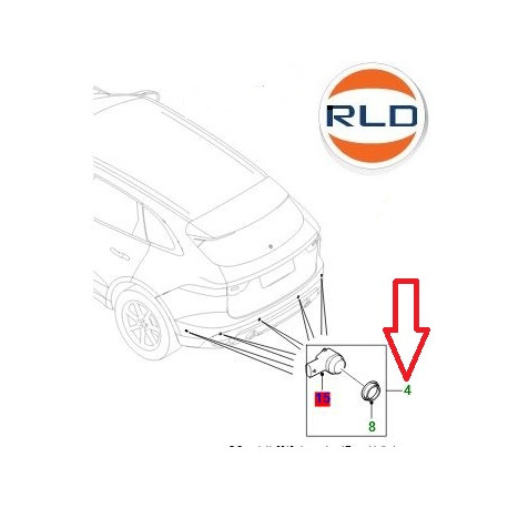 Jaguar capteur aide stationnement arriere Fpace (T4A17572)